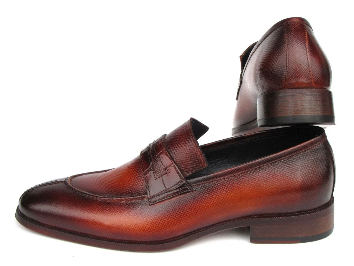 Paul Parkman Men's Split Toe Loafer Shoes Tobacco - Image 3