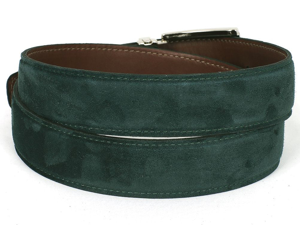 Paul Parkman Men's Suede Belt in Green - Image 2