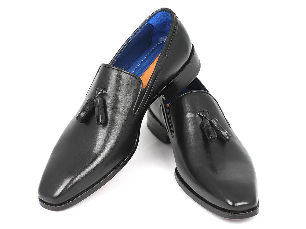 Paul Parkman Men's Tassel Loafer Black Leather Upper and Leather Sole (ID#5141-BLK) - Image 6