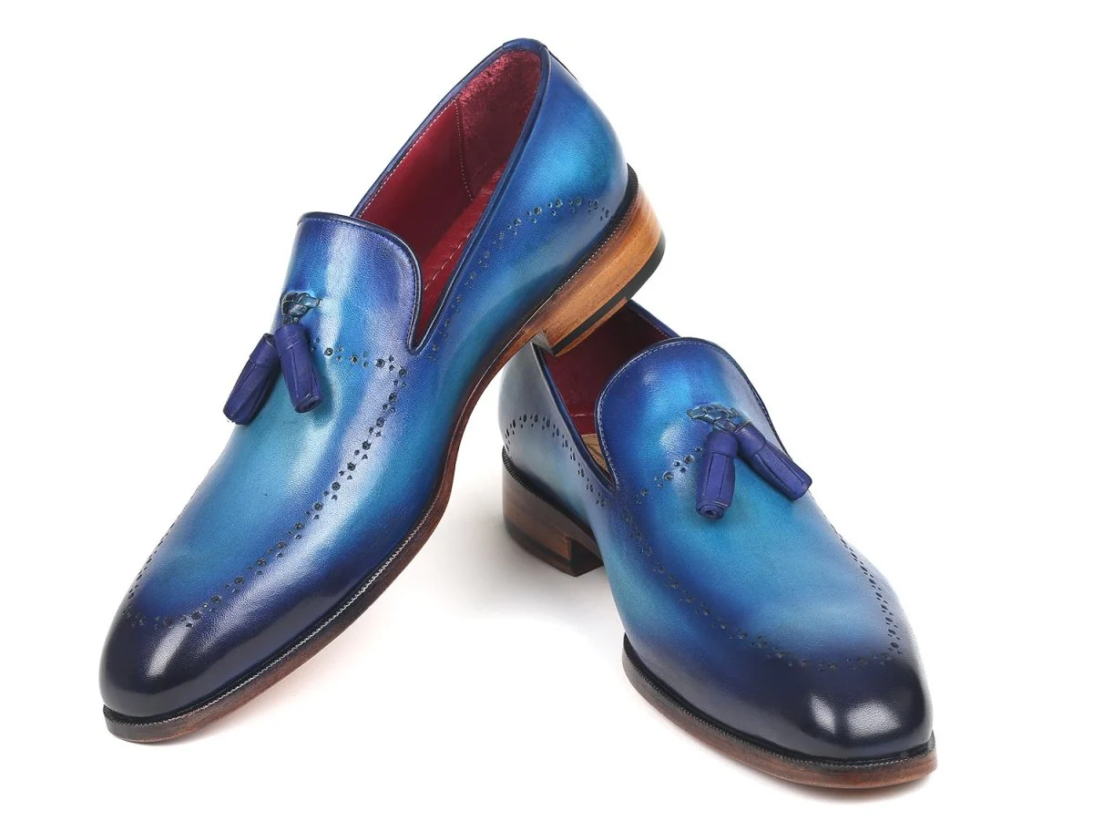 Paul Parkman Men's Tassel Loafer Blue (ID#66T82-BLU) - Image 3
