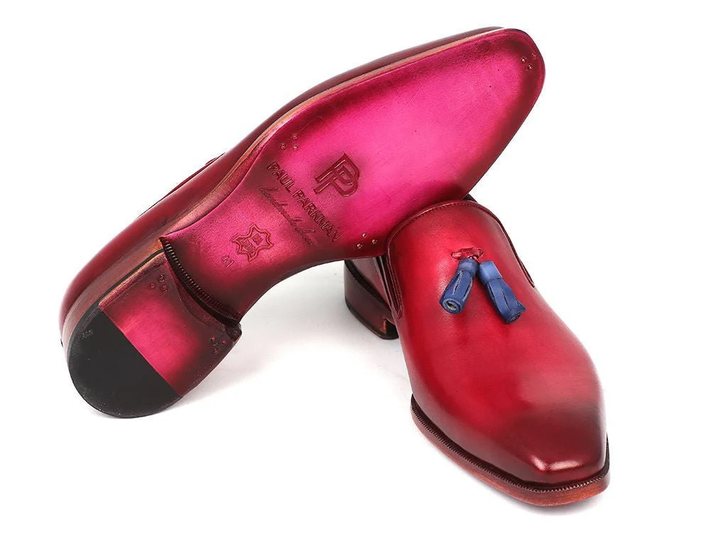 Paul Parkman Men's Tassel Loafer Burgundy (ID#5141BUR) - Image 2