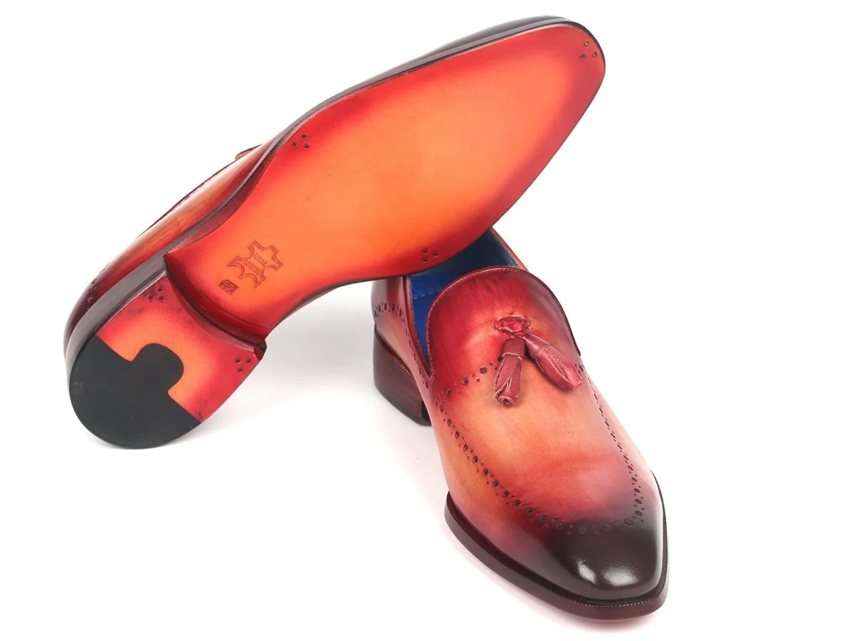 Paul Parkman Men's Tassel Loafer Burgundy (ID#66T82-BUR) - Image 5