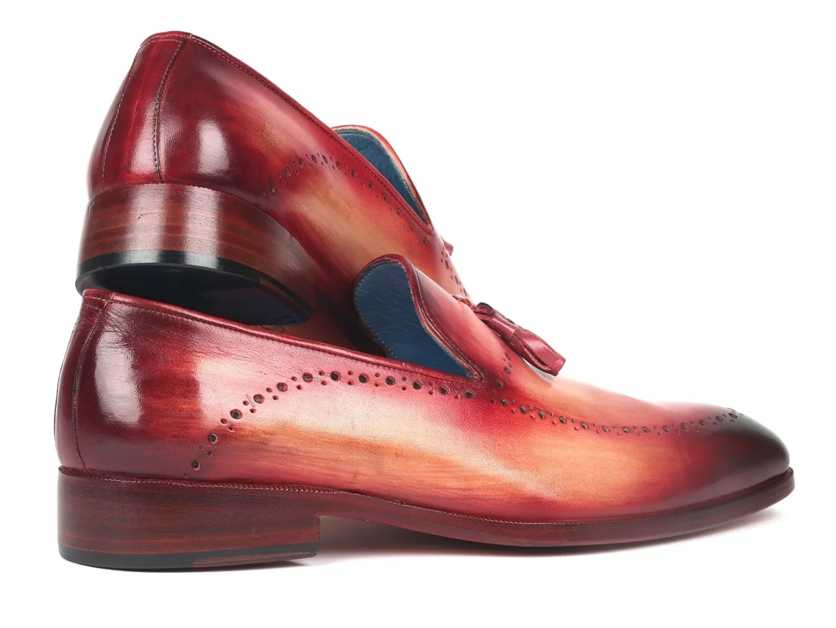 Paul Parkman Men's Tassel Loafer in Burgundy - Image 3