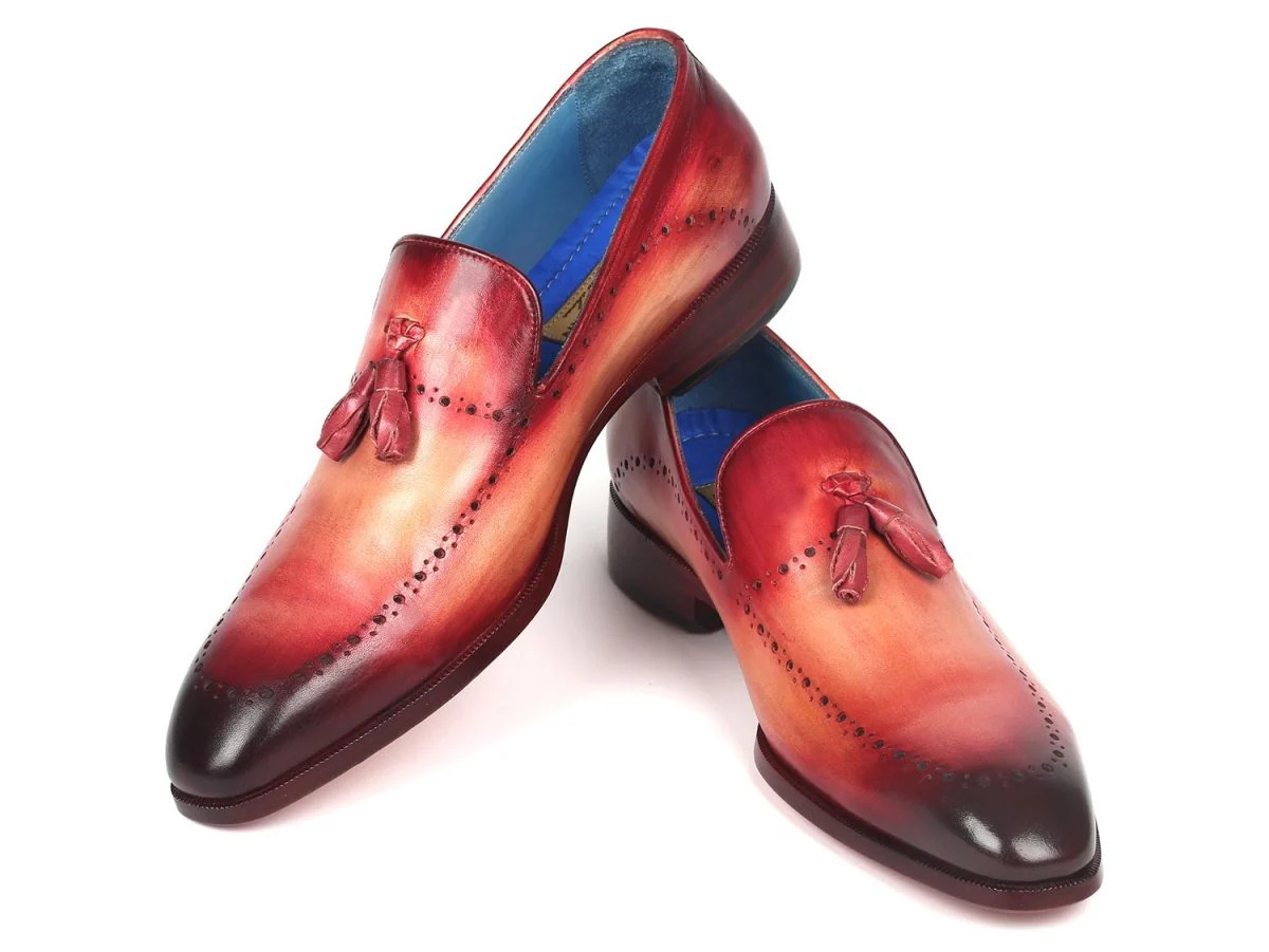 Paul Parkman Men's Tassel Loafer in Burgundy - Image 6