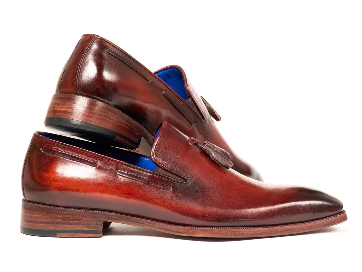 Paul Parkman Men's Tassel Loafer in Garnet Brown - Image 5