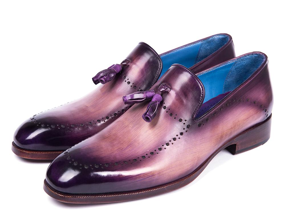 Paul Parkman Men's Tassel Loafers in Purple - Image 5
