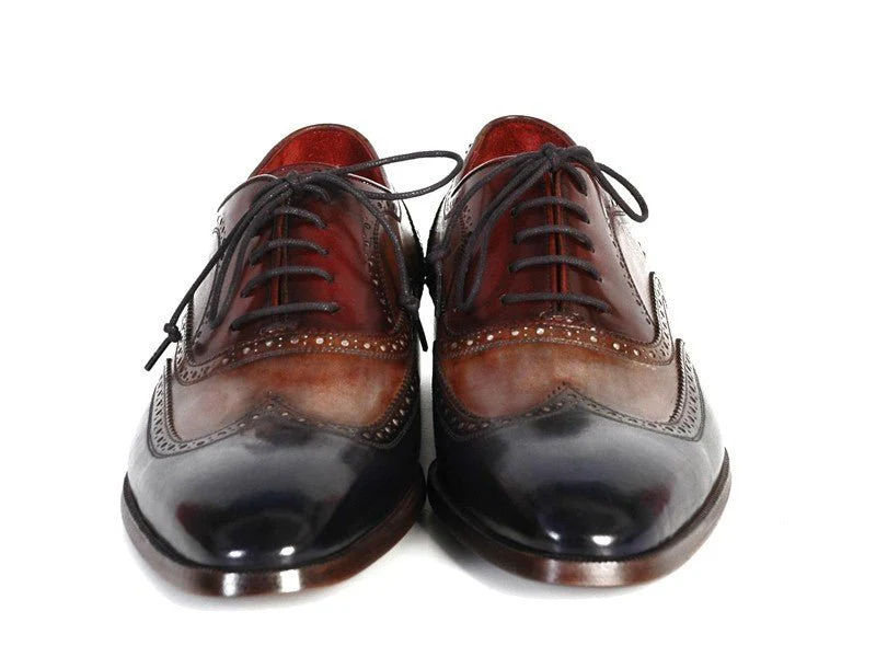 Paul Parkman Men's Three Tone Wingtip Oxfords (ID#PP2278) - Image 2