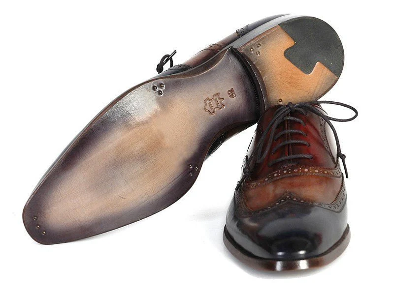 Paul Parkman Men's Three Tone Wingtip Oxfords (ID#PP2278) - Image 3