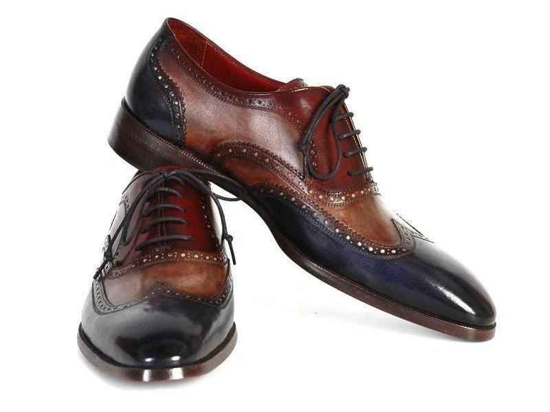 Paul Parkman Men's Three Tone Wingtip Oxfords (ID#PP2278) - Image 4