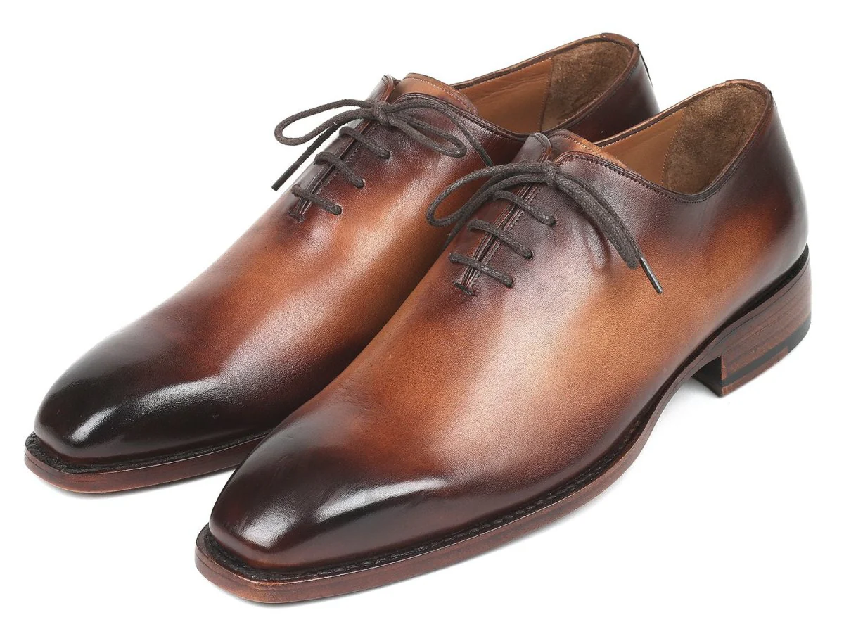 Paul Parkman Men's Wholecut Leather Oxfords in Brown - Image 6