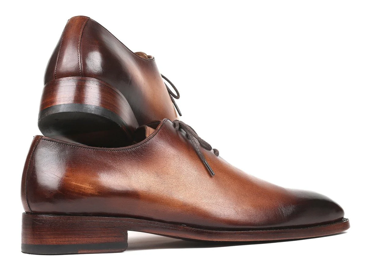 Paul Parkman Men's Wholecut Oxfords Brown Leather (ID#3222-BRW) - Image 4