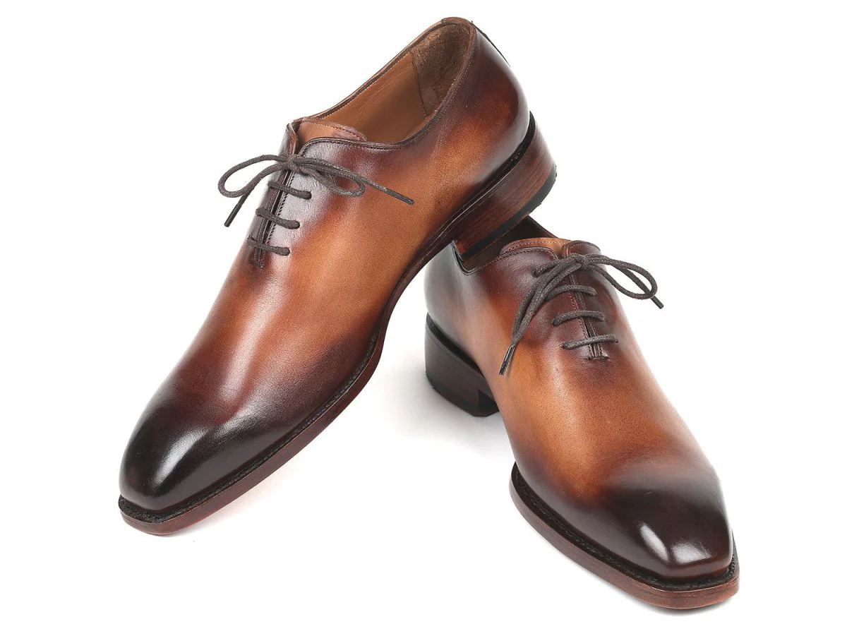 Paul Parkman Men's Wholecut Oxfords Brown Leather (ID#3222-BRW) - Image 5