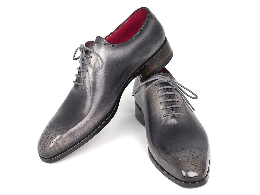 Paul Parkman Men's Wholecut Oxfords in Gray and Black - Image 4