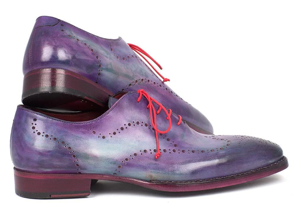 Paul Parkman Men's Wingtip Oxfords Goodyear Welted Purple (ID#87PRP11) - Image 4