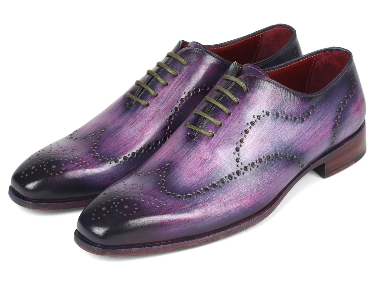 Paul Parkman Men's Wingtip Oxfords Purple (ID#741-R) - Image 6