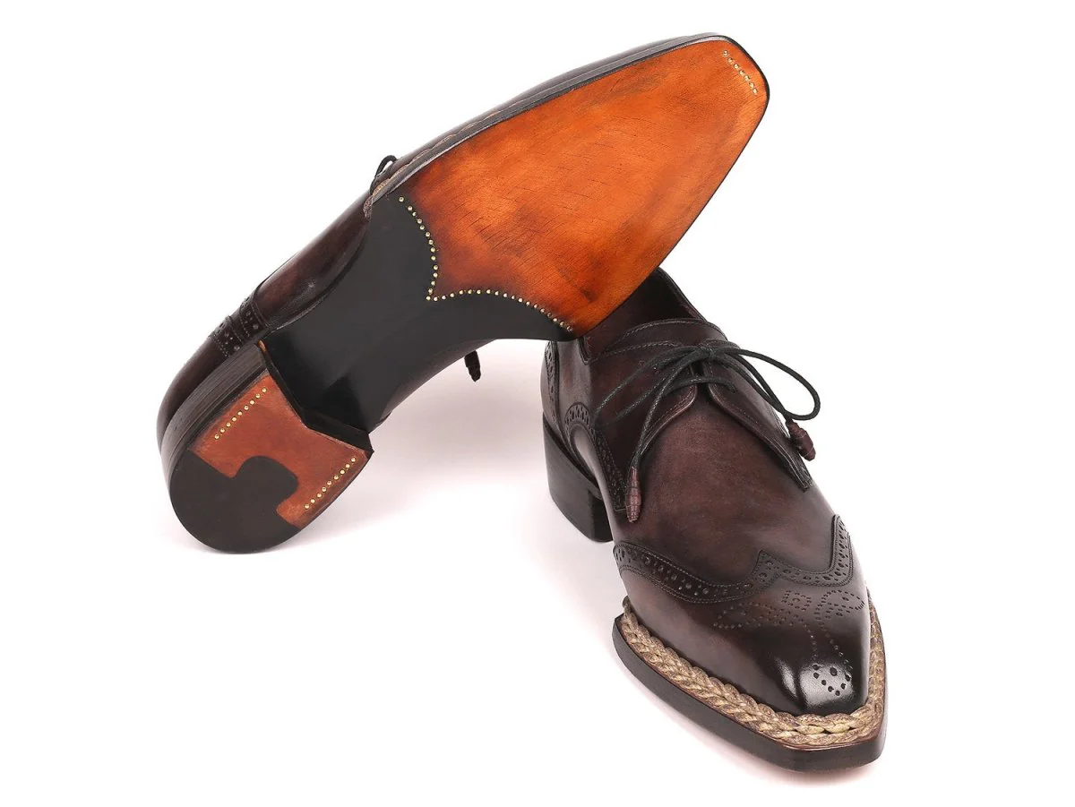 Paul Parkman Norwegian Welted Wingtip Derby Shoes Bronze (ID#8506-BRZ) - Image 2