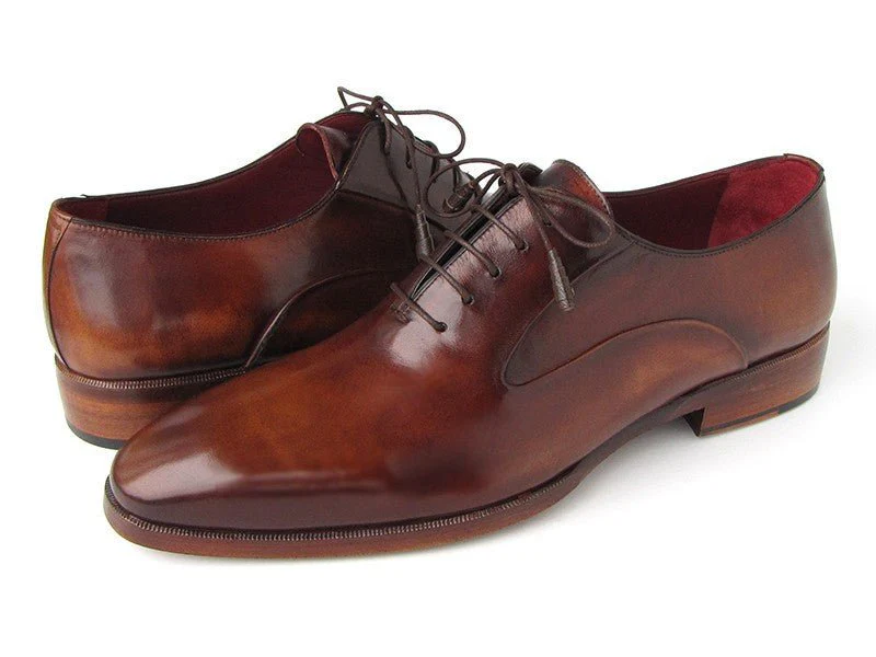 Paul Parkman Plain Toe Brown Calfskin Oxfords (ID#019-BRW) - Image 3