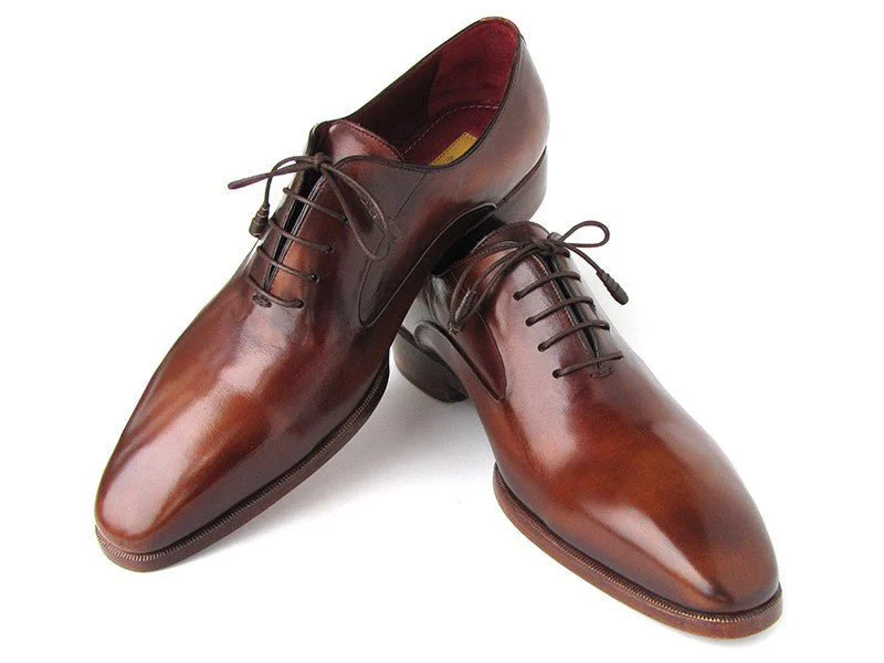 Paul Parkman Plain Toe Brown Calfskin Oxfords (ID#019-BRW) - Image 4