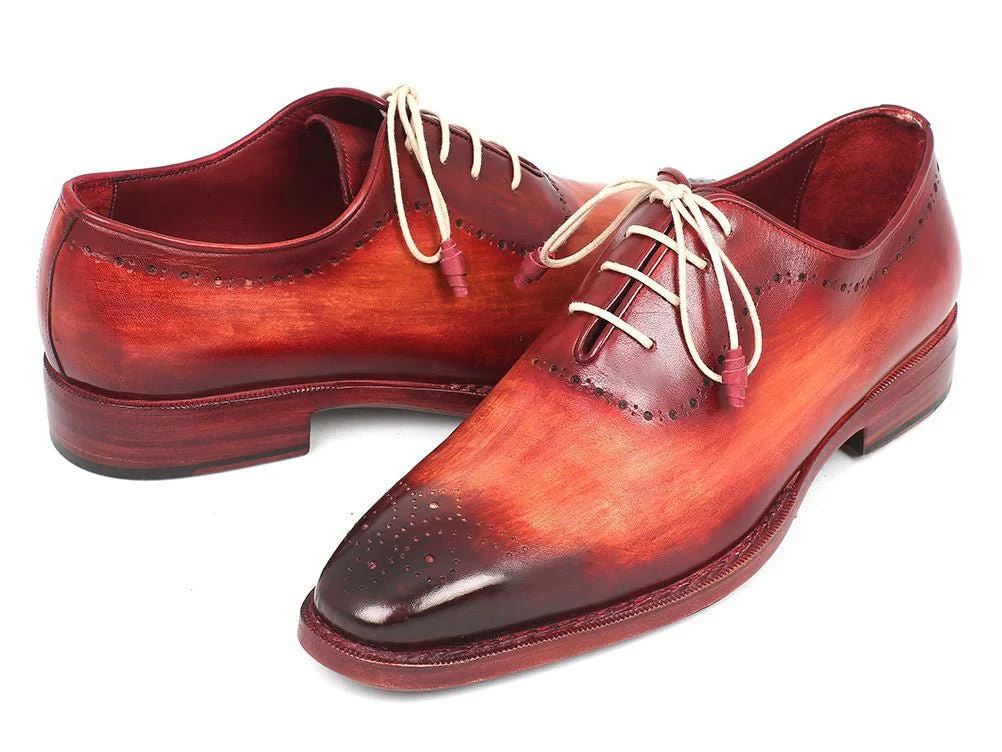 Paul Parkman Reddish Camel Medallion Toe Oxfords (ID#0251) - Image 2