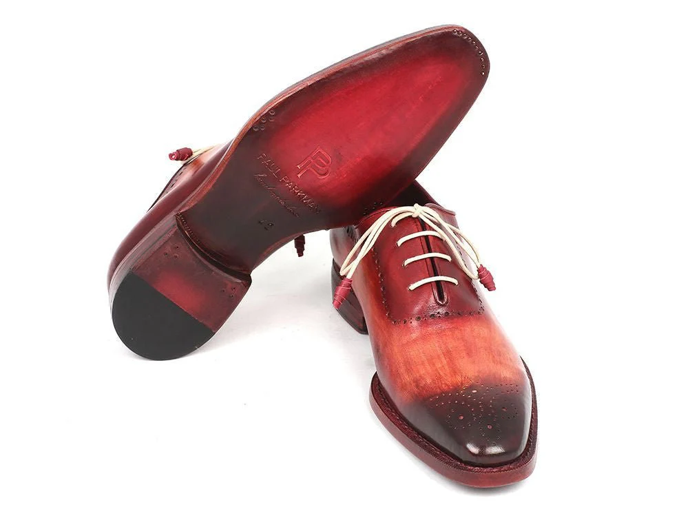 Paul Parkman Reddish Camel Medallion Toe Oxfords (ID#0251) - Image 3