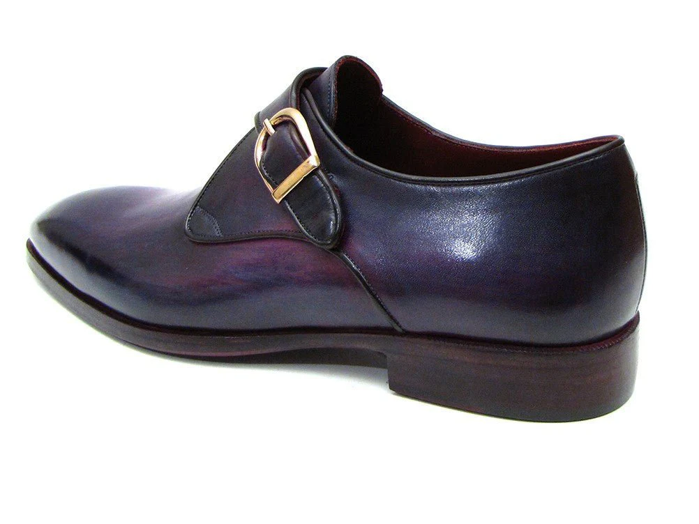Paul Parkman Single Monkstrap Shoes Purple Leather (ID#DW754T) - Image 5