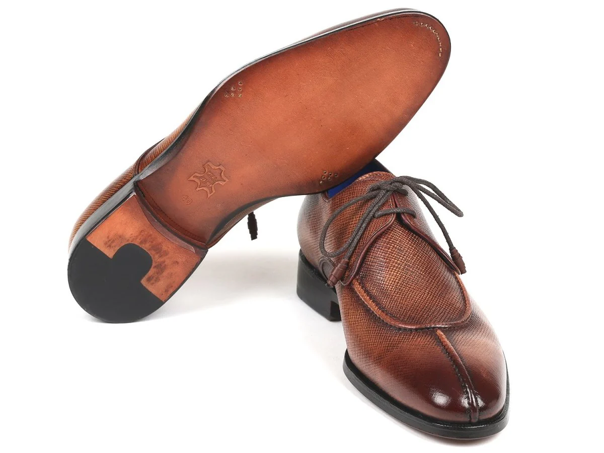 Paul Parkman Split Toe Men's Brown Derby Shoes (ID#8871BRW) - Image 3