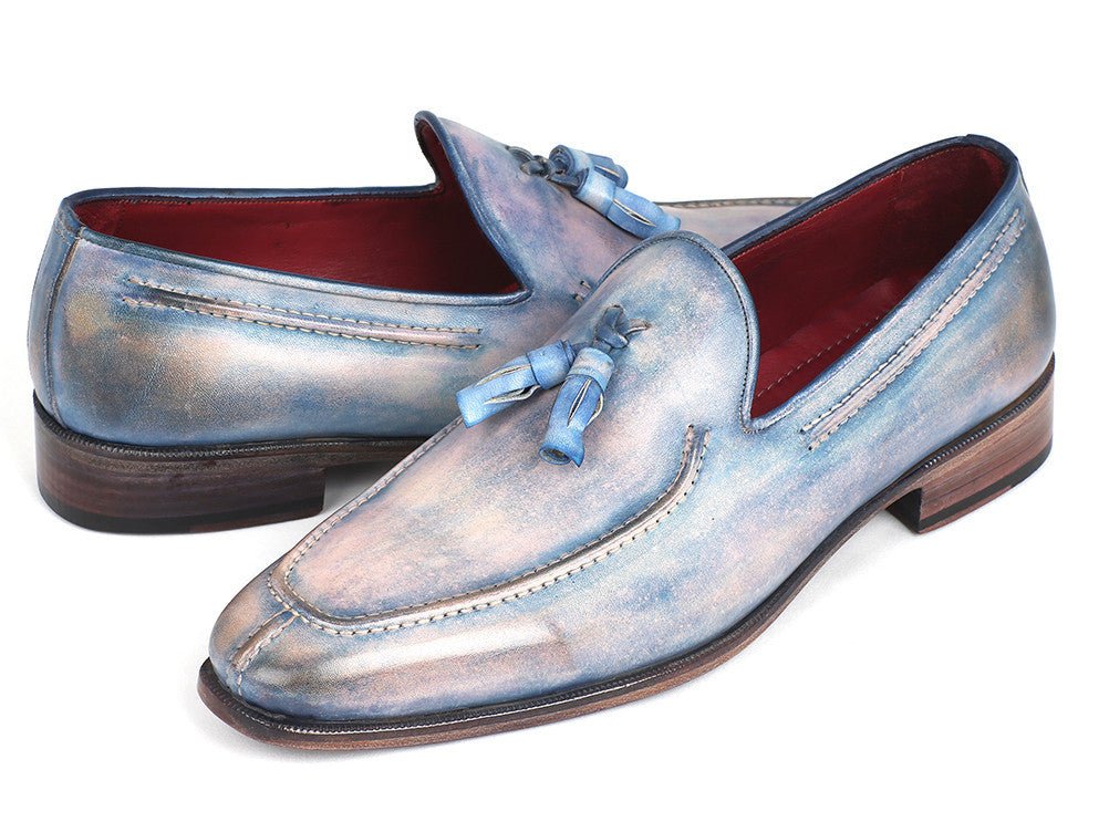 Paul Parkman Tassel Loafers Lila Hand-Painted (ID#083-LIL) - Image 2