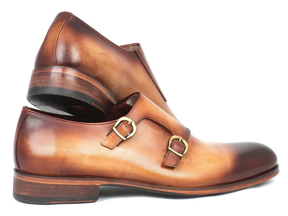 Paul Parkman Two Tone Double Monkstrap Shoes (ID#HT54-CML) - Image 4