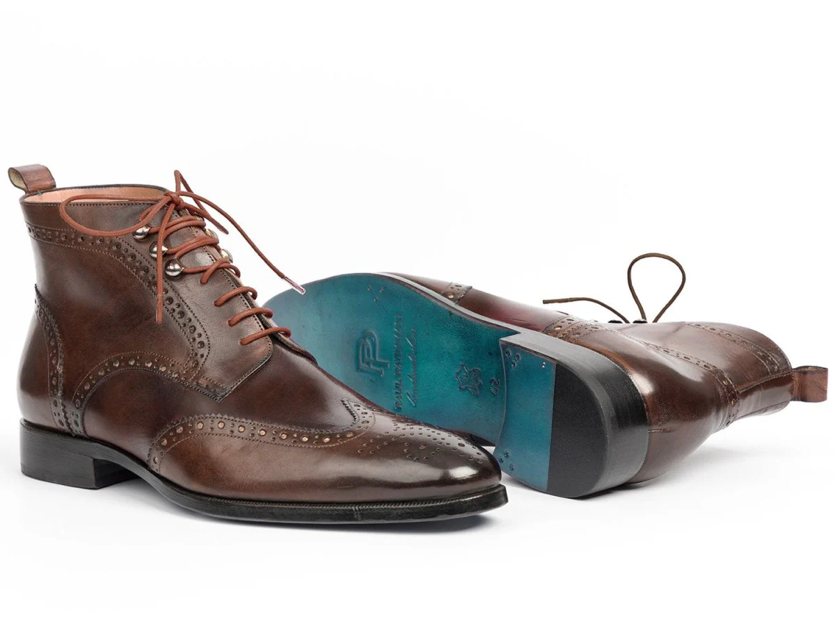 Paul Parkman Wingtip Ankle Boots Brown (ID#CH777BRW) - Image 2