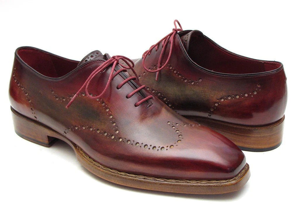 Paul Parkman Wingtip Oxford Goodyear Welted Bordeaux and Camel (ID#087LX) - Image 5