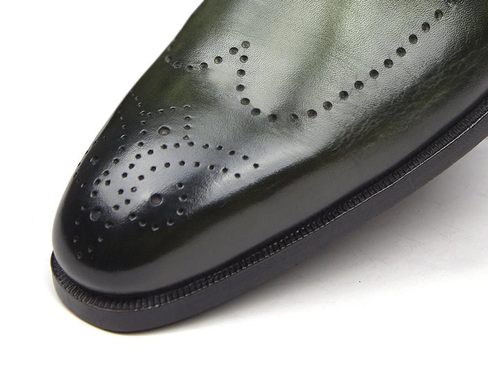 Paul Parkman Wingtip Single Monkstraps Green (ID#98F54-GRN) - Image 4