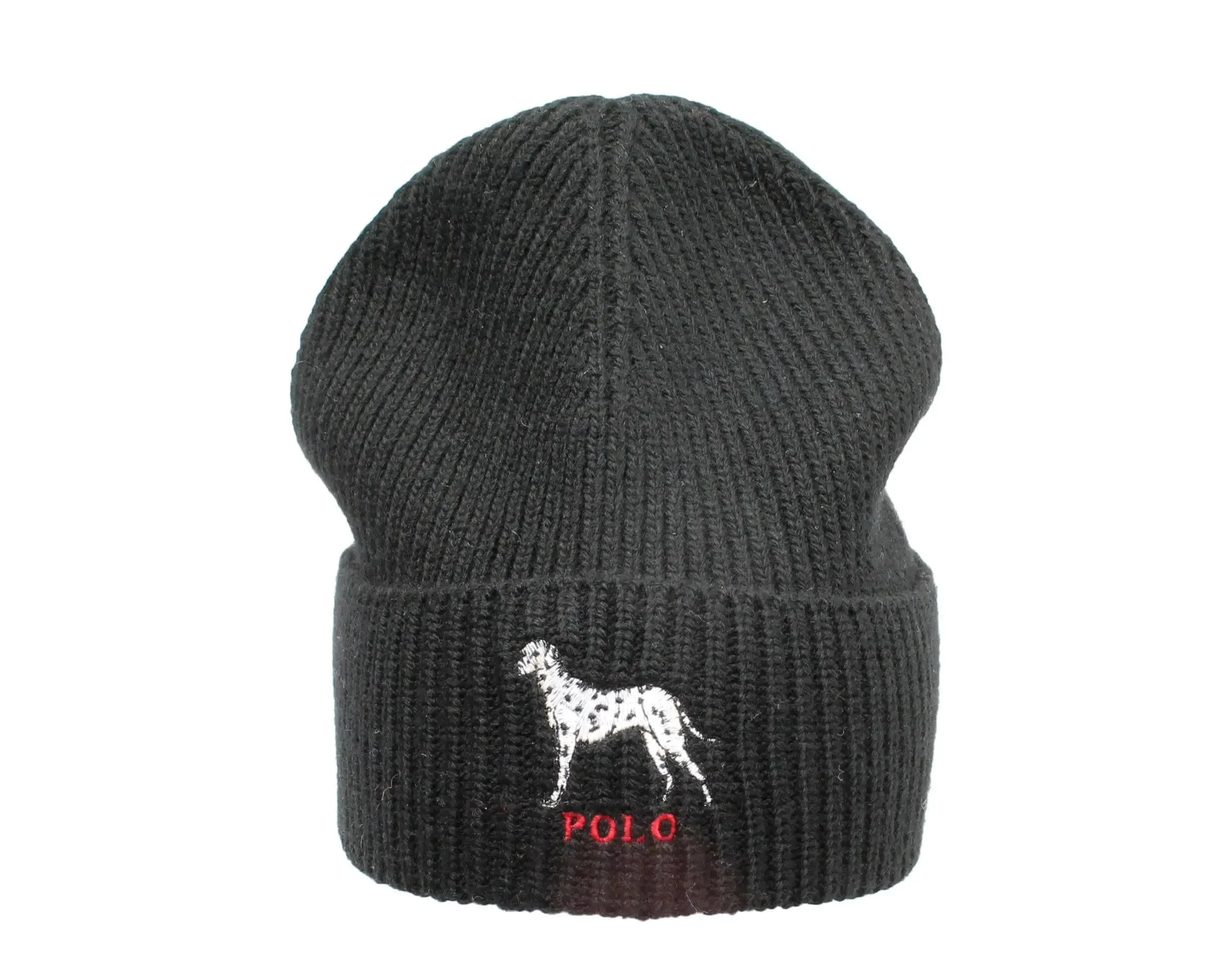 Polo Ralph Lauren Dalmatian Dog Knit Cuffed Hat Knit