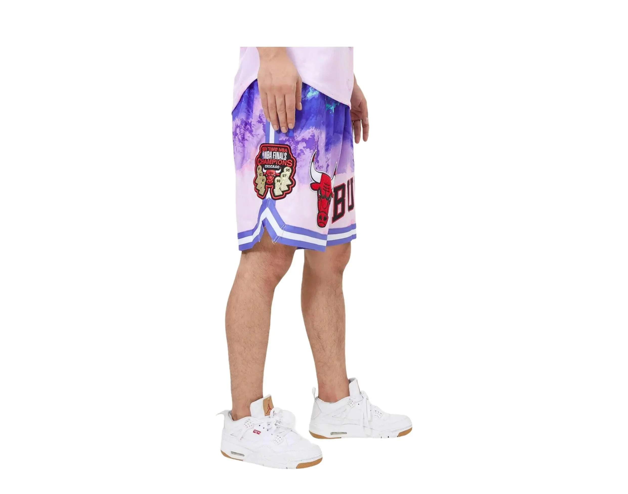 Pro Standard Chicago Bulls Pro Team Shorts Men's Cotton Pink - Image 3