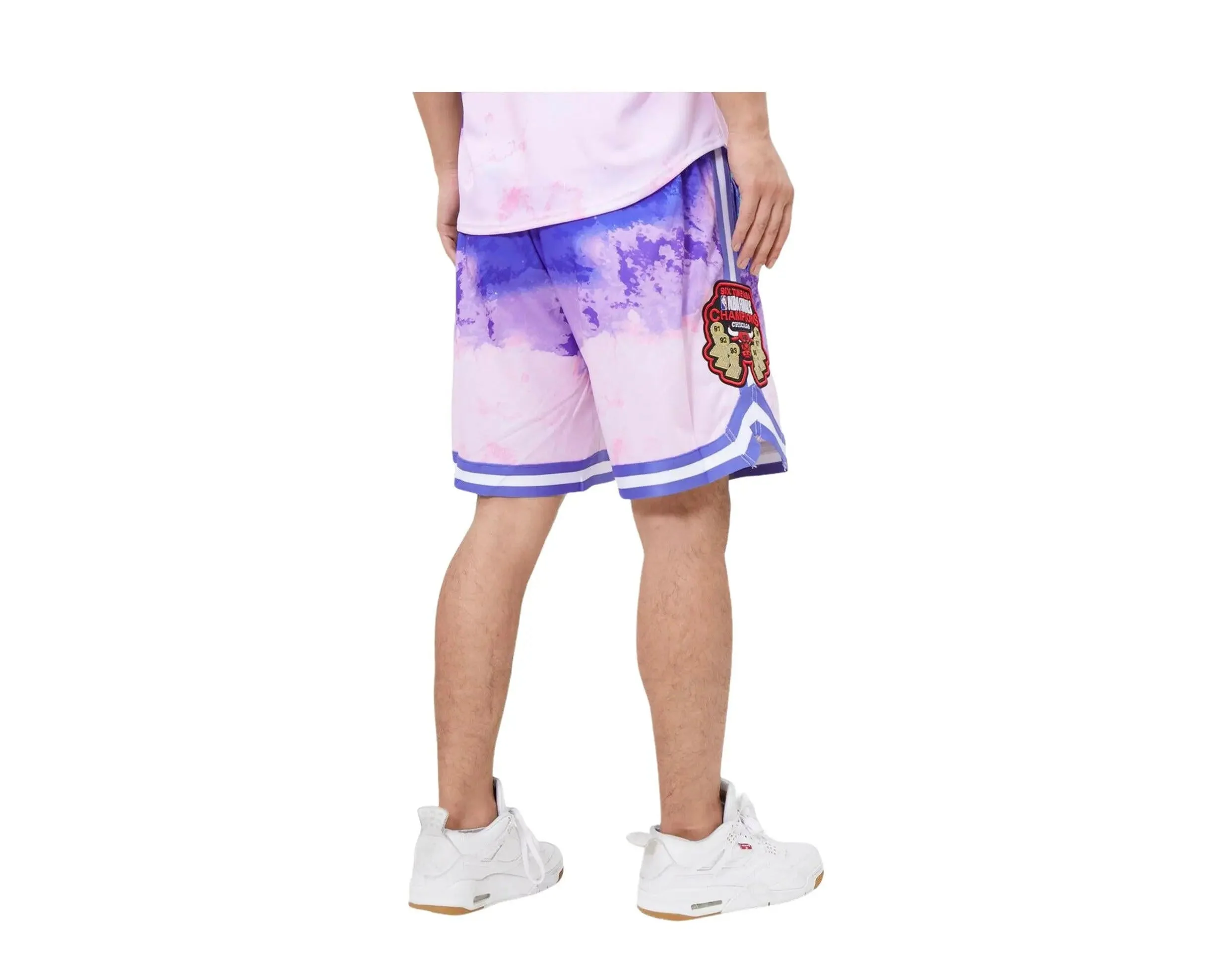 Pro Standard Chicago Bulls Pro Team Shorts Men's Cotton Pink - Image 4