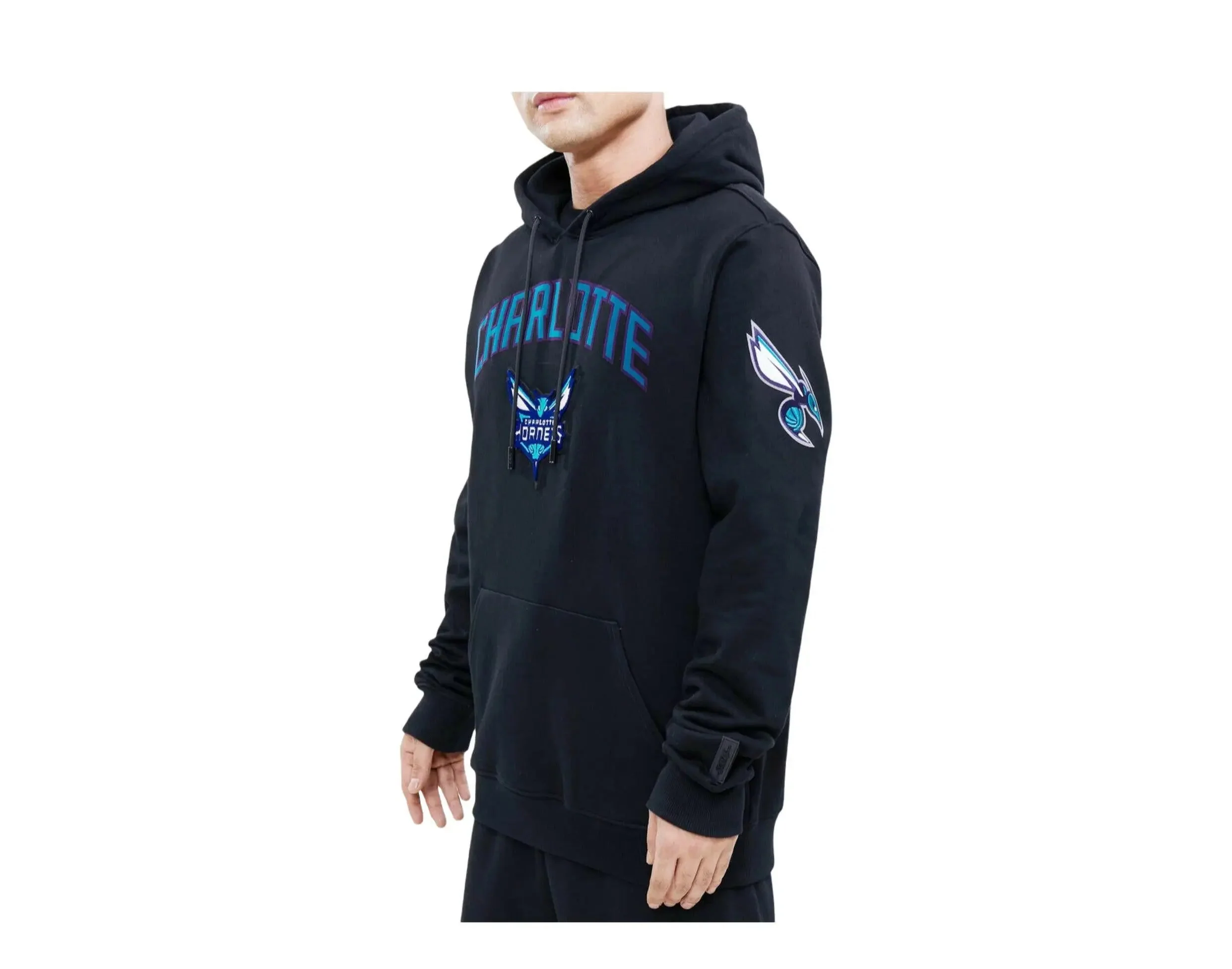 Pro Standard NBA Charlotte Hornets Stacked Logo P/O Hoodie - Image 2