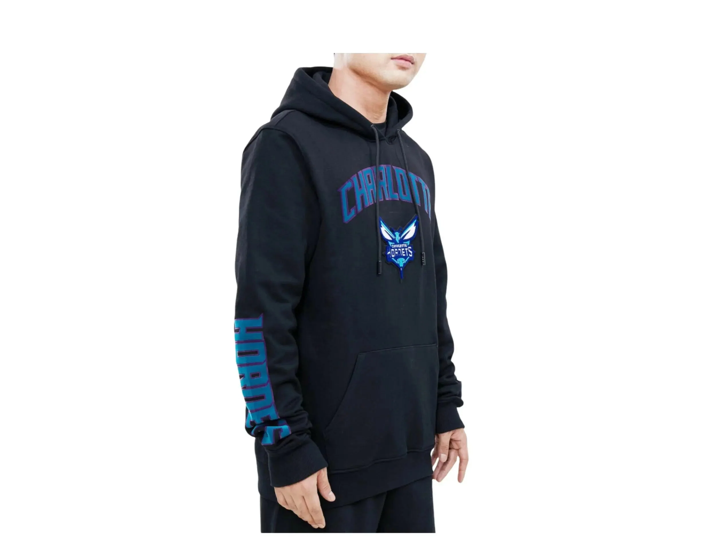 Pro Standard NBA Charlotte Hornets Stacked Logo P/O Hoodie - Image 3