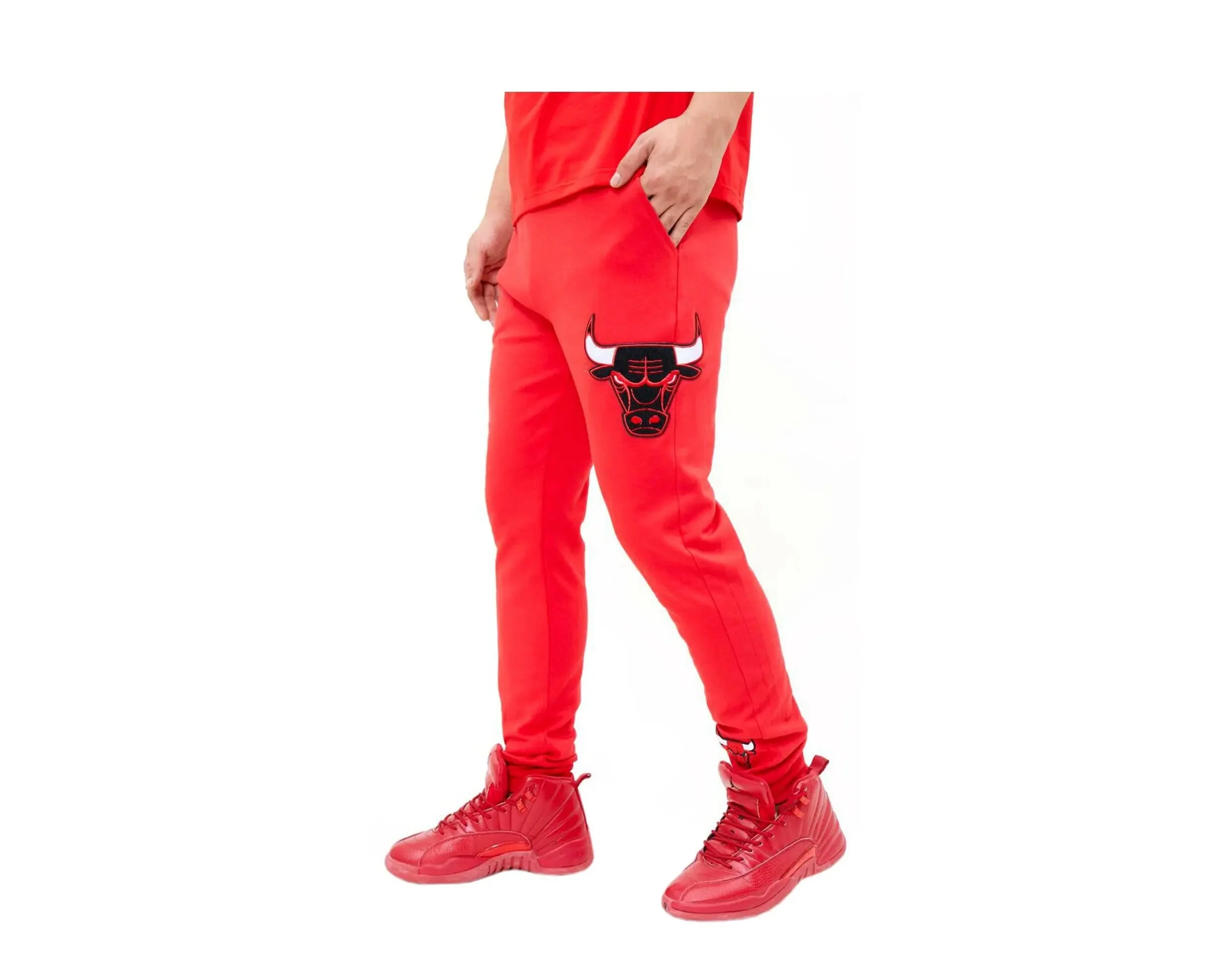 Pro Standard NBA Chicago Bulls Logo Blended Joggers Men's Pants - Image 3