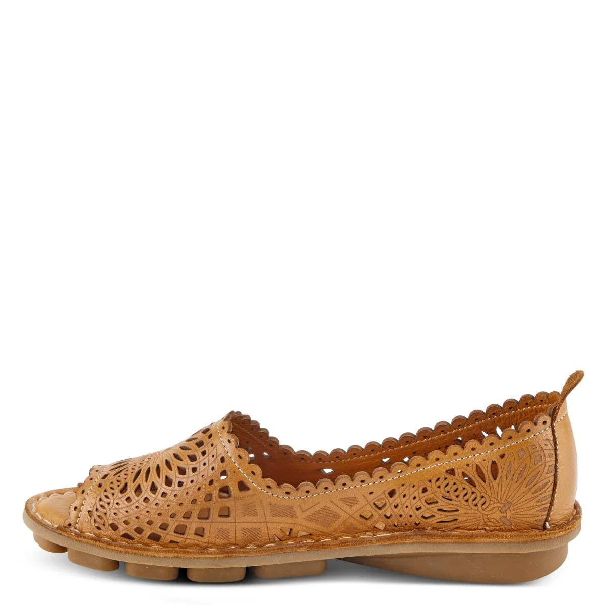 Spring Step Shoes Brandal Women’s Leather Peep Toe Flats - Image 10