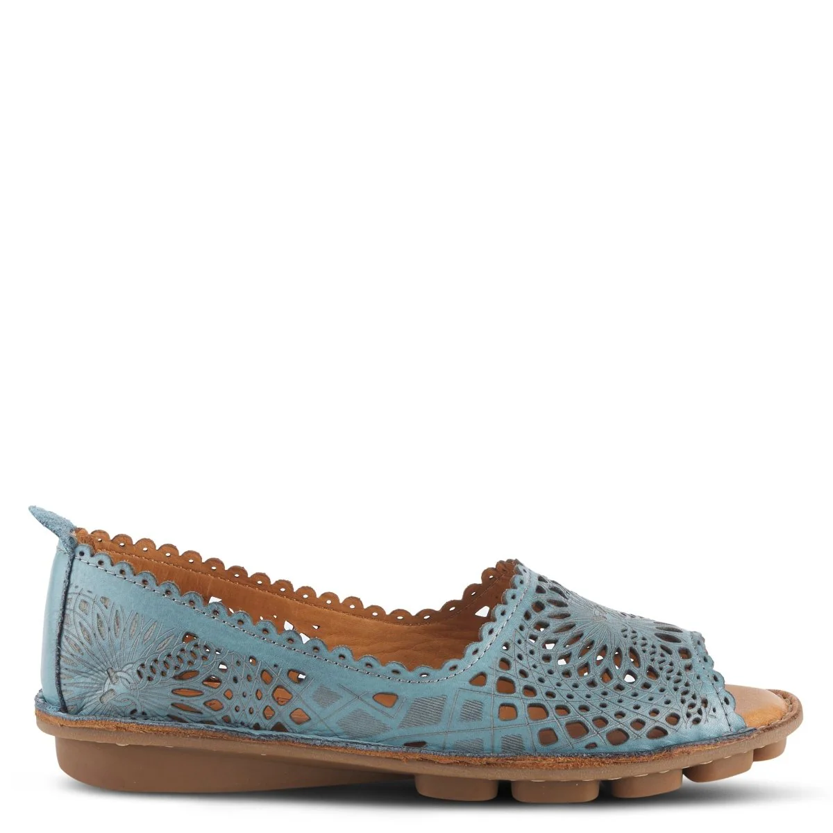 Spring Step Shoes Brandal Women’s Leather Peep Toe Flats - Image 6