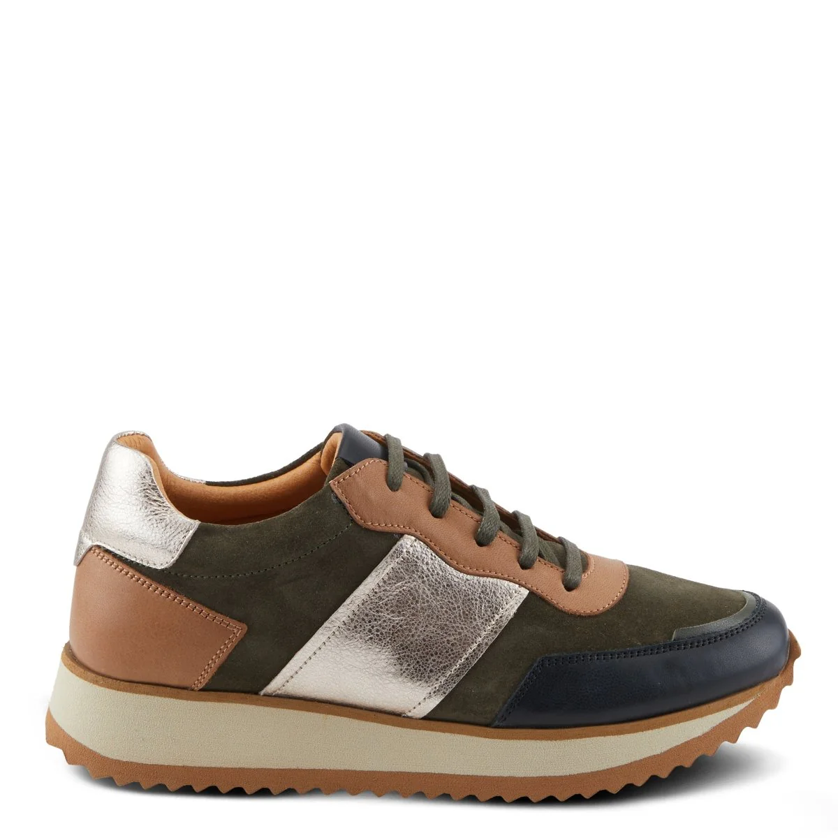 Spring Step Shoes Compter Women's Modern Fashion Leather and Suede Sneakers - Image 12