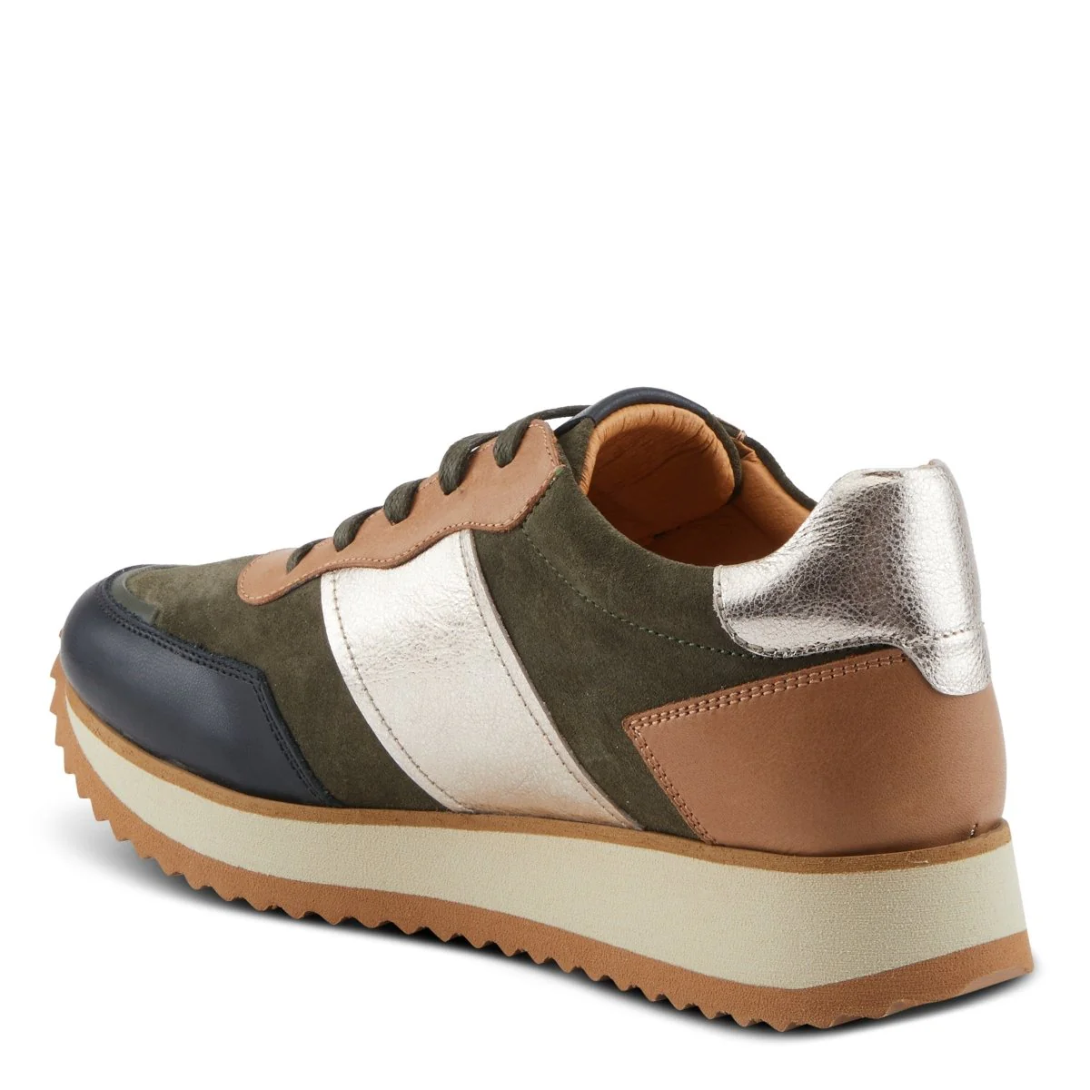 Spring Step Shoes Compter Women's Modern Fashion Leather and Suede Sneakers - Image 14