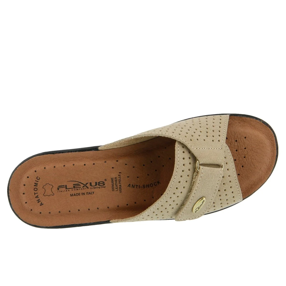 Spring Step Shoes Flexus Kea Slide Sandal Women’s Suede Leather Made In Italy - Image 10