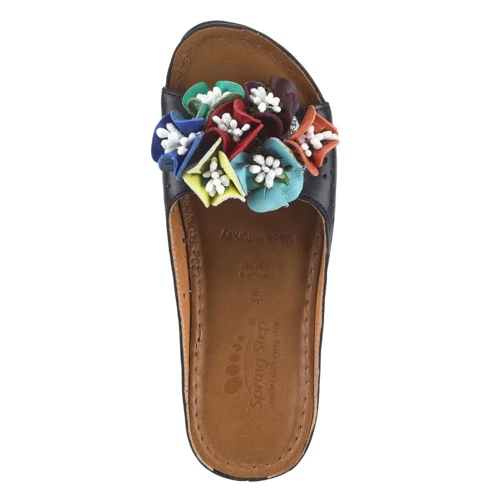 Spring Step Shoes Flowerchild Women's Leather Slide Sandals - Image 29