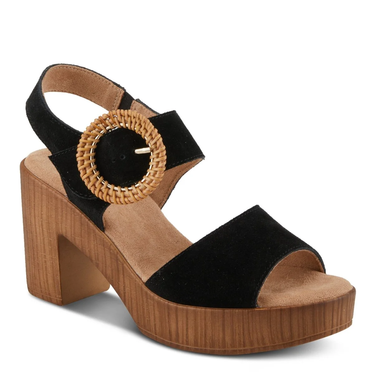 Spring Step Shoes Gamona Women’s Suede Leather Sandals 3.25" Heel - Image 23