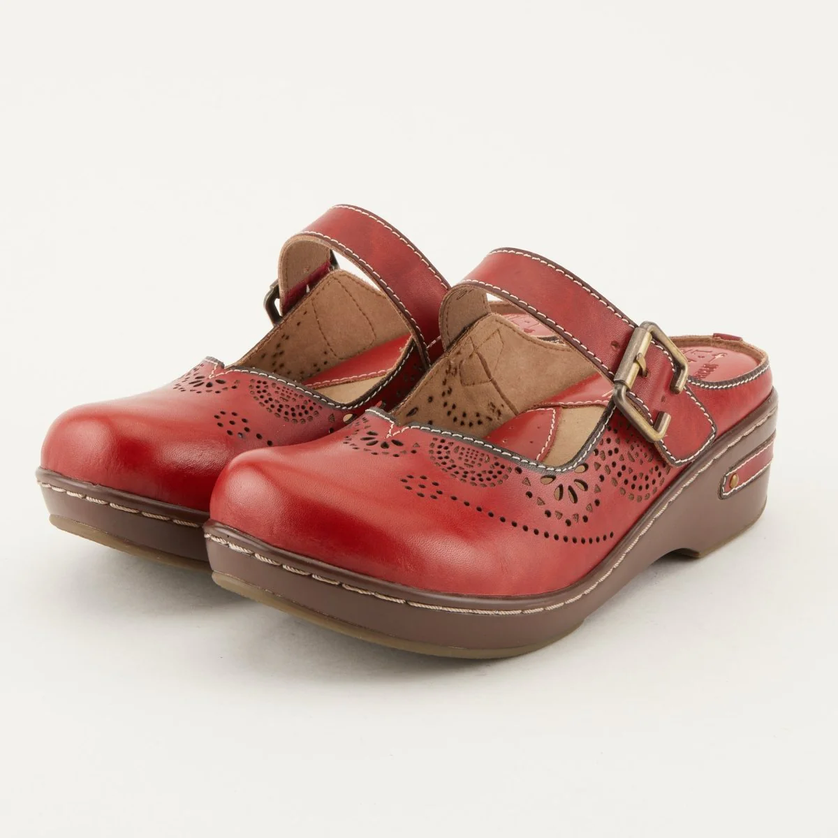 Spring Step Shoes L'Artiste Aneria Women’s Hand Painted Leather Clogs - Image 7