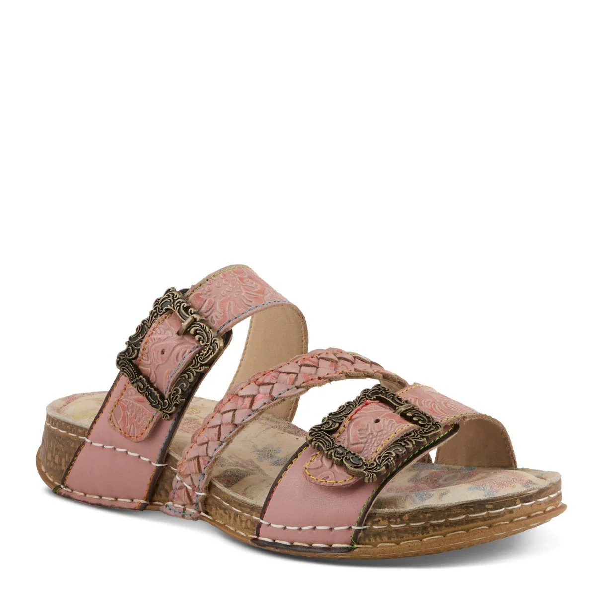 Spring Step Shoes L'Artiste Astra Slide Sandal Women’s Hand Painted Leather - Image 12
