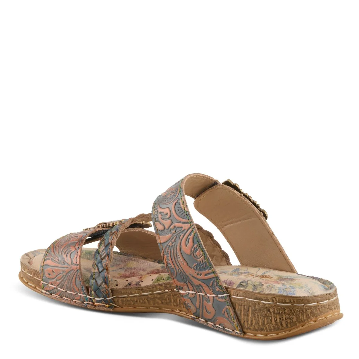 Spring Step Shoes L'Artiste Astra Slide Sandal Women’s Hand Painted Leather - Image 25