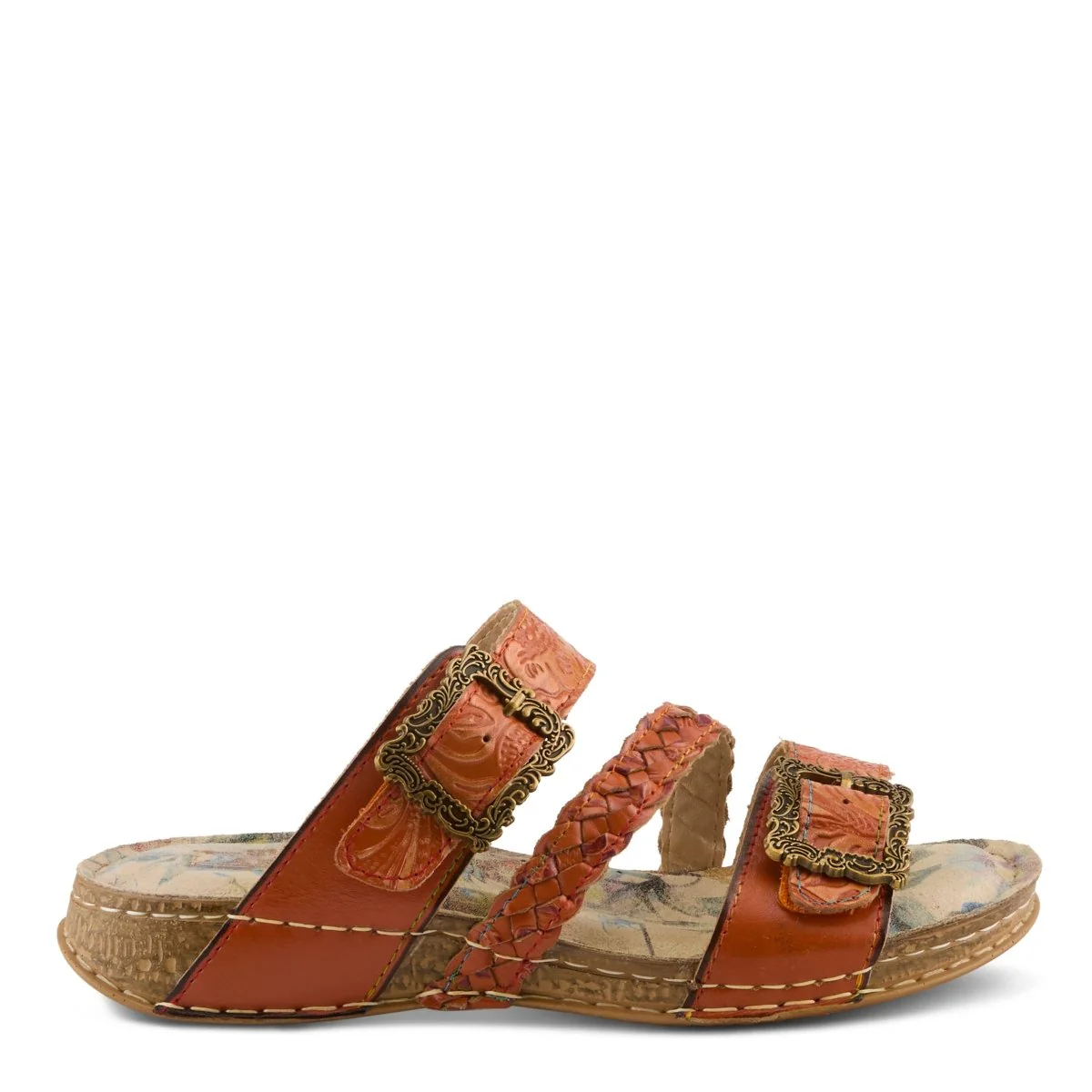 Spring Step Shoes L'Artiste Astra Slide Sandal Women’s Hand Painted Leather - Image 30