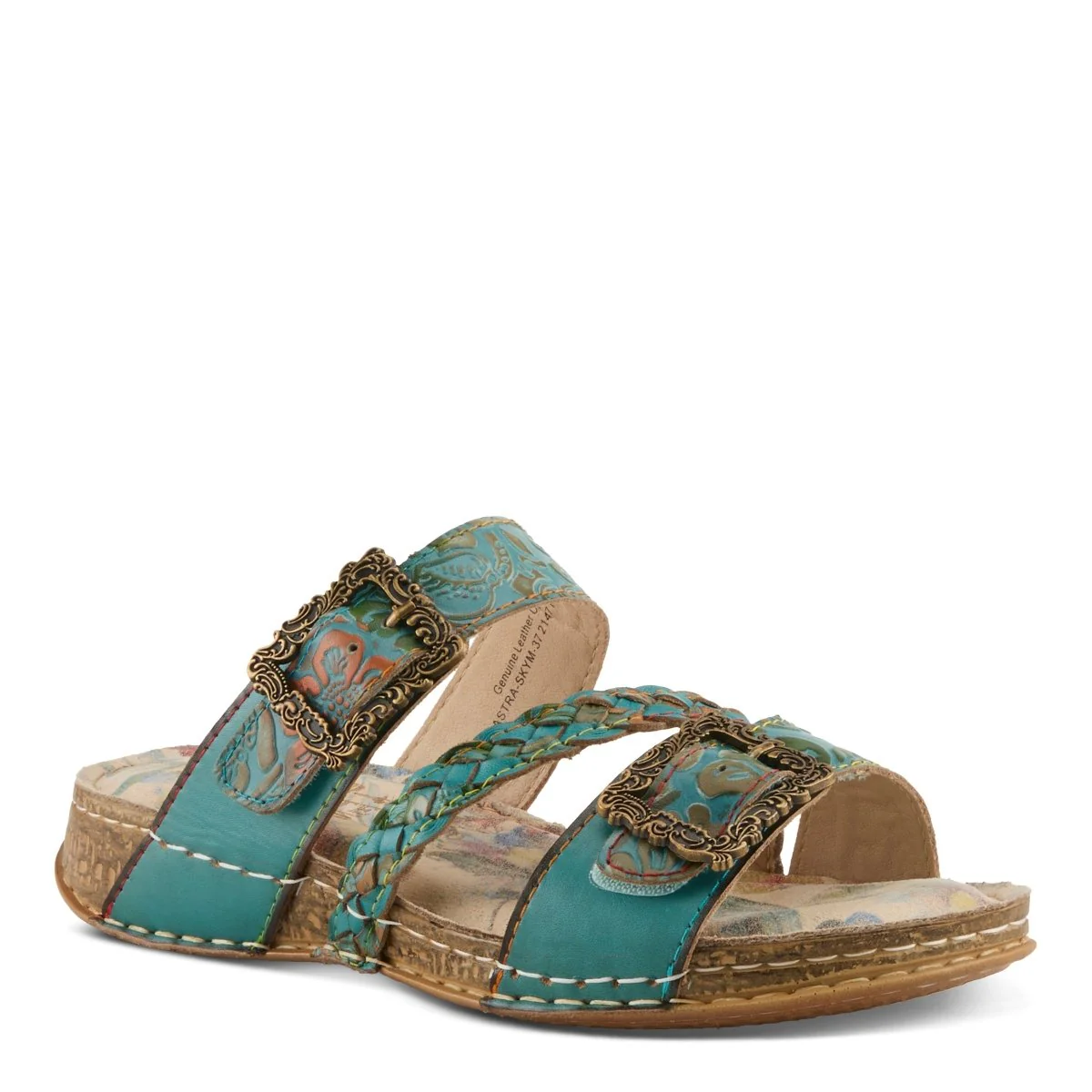 Spring Step Shoes L'Artiste Astra Slide Sandal Women’s Hand Painted Leather - Image 40