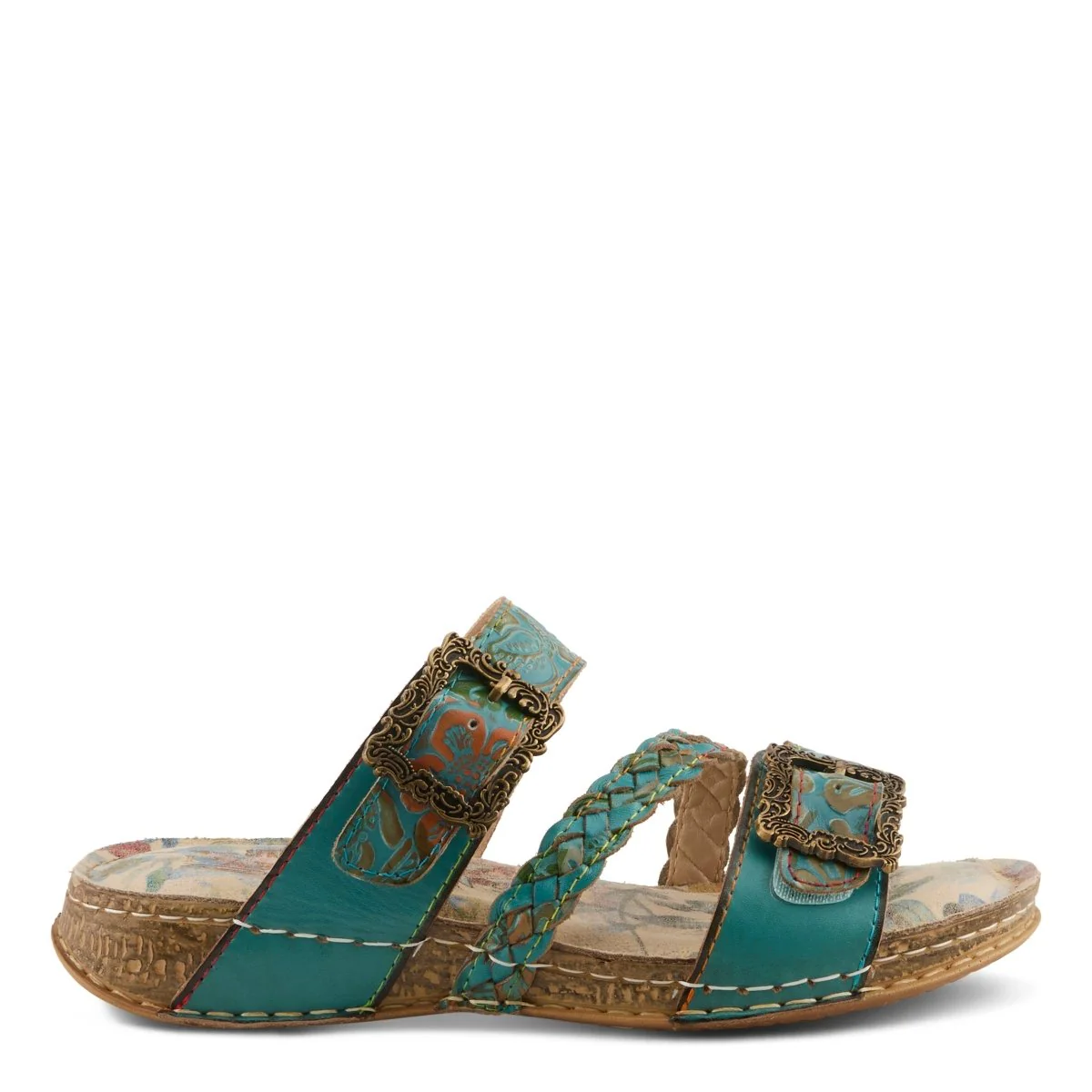 Spring Step Shoes L'Artiste Astra Slide Sandal Women’s Hand Painted Leather - Image 43